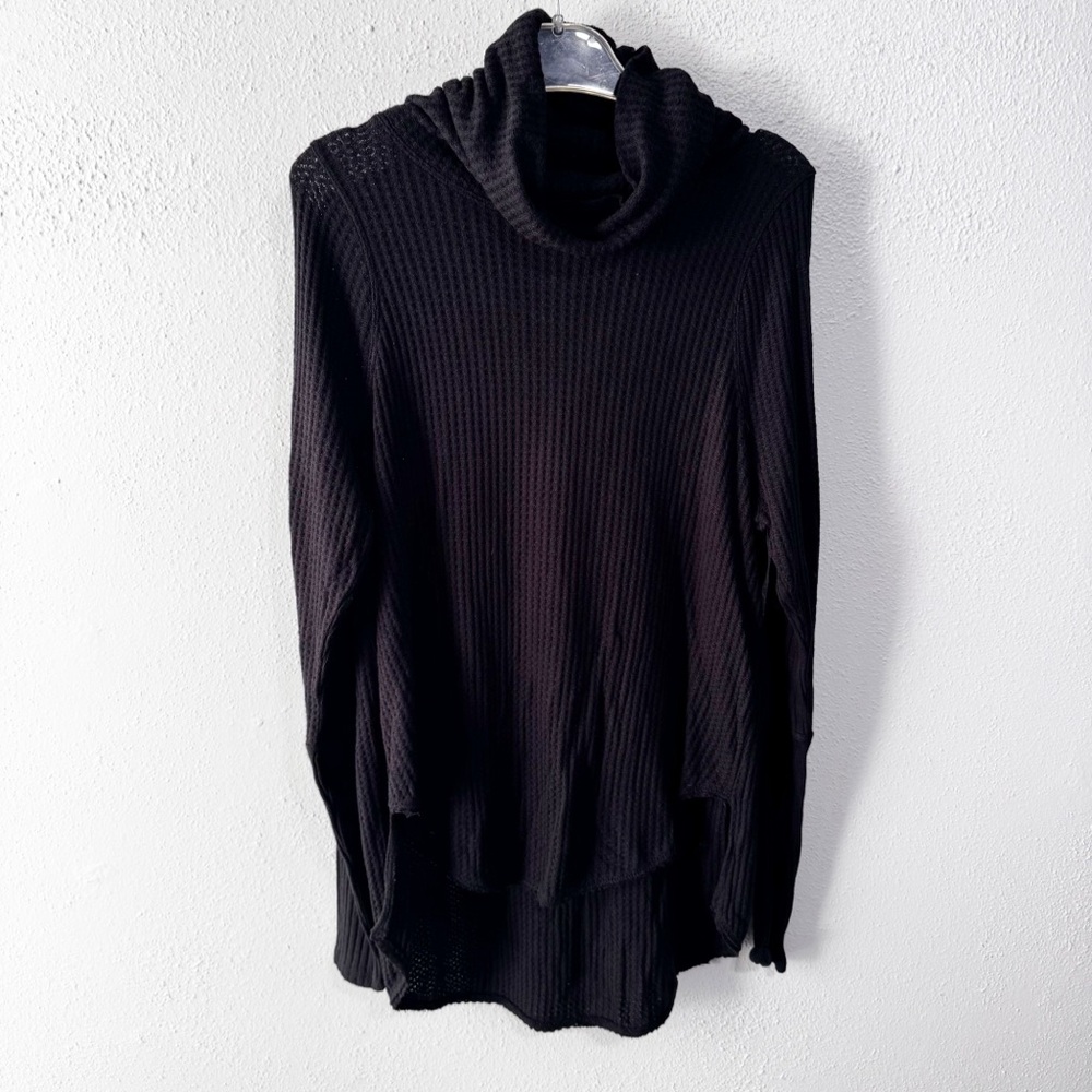 We The Free Black Cowl Neck Tunic Sweater small